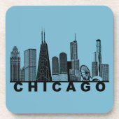 Chicago Skyline Silhouette  コースター (正面)