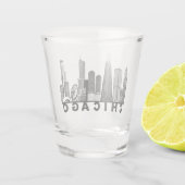 Chicago Skyline Silhouette  ショットグラス (裏面)