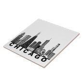Chicago Skyline Silhouette  タイル (側面)