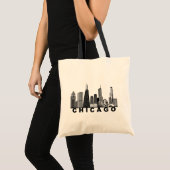 Chicago Skyline Silhouette  トートバッグ (正面(商品))