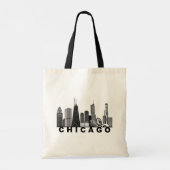 Chicago Skyline Silhouette  トートバッグ (裏面)
