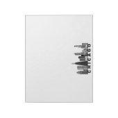 Chicago Skyline Silhouette  ノートパッド (回転)