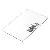 Chicago Skyline Silhouette  ノートパッド (アングル)