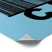 Chicago Skyline Silhouette  ポスター (角)