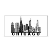 Chicago Skyline Silhouette  ラバースタンプ (インプリント)