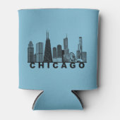 Chicago Skyline Silhouette  缶クーラー (正面)