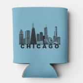 Chicago Skyline Silhouette  缶クーラー (裏面)