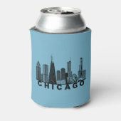 Chicago Skyline Silhouette  缶クーラー (缶裏面)