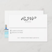 Chicago Skyline Spansih応答カード 出欠カード (正面/裏面)