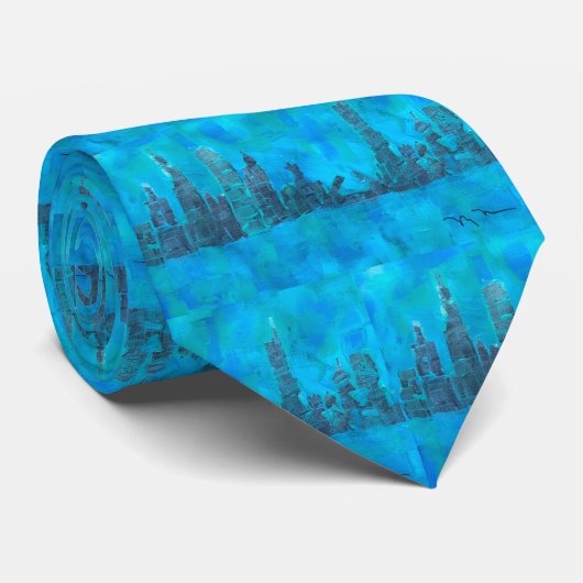 Chicago Skyline Tie for any Chicago Lover! ネクタイ (ロール)