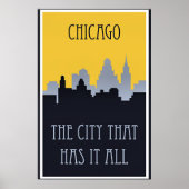 Chicago skyline travel poster, ポスター (正面)