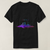 Chicago Skyline Watercolor Souvenir Illinois  Tシャツ (デザイン正面)