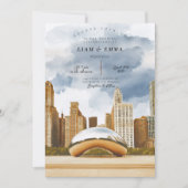 Chicago Skyline Wedding Invitation 招待状 (正面)