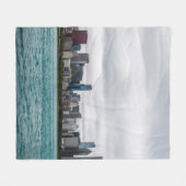 Chicago skylinechicago, skyline, aerial, architect フリースブランケット (正面(横))