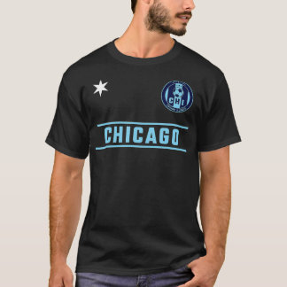 Chicago Soccer Jersey  Mini Badge  White and Blues Tシャツ