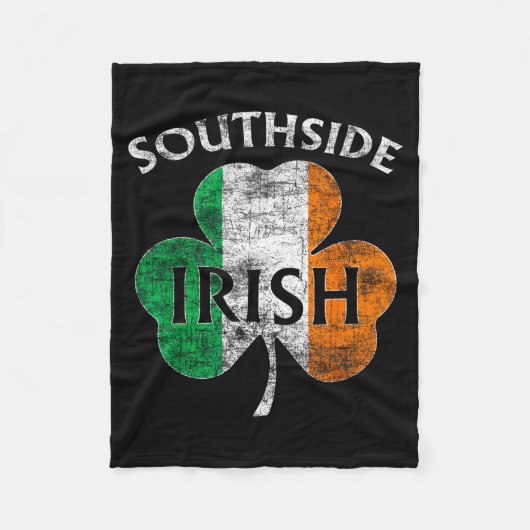 Chicago Southside Irish Flag St. Patrick's Day  フリースブランケット (正面)