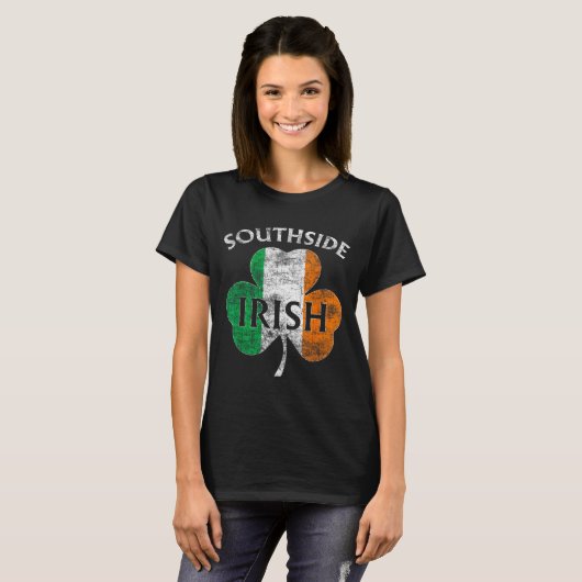 Chicago Southside Irish Flag St. Patrick's Day  Tシャツ (正面フル)