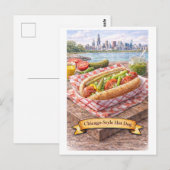 Chicago-Style Hot Dog (American Food Series) ポストカード (正面/裏面)
