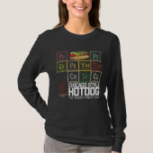 Chicago Style Hot Dog Periodic Dinner Table of Ele Tシャツ (正面)