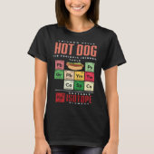 Chicago Style Hot Dog Periodic Dinner Table of Ele Tシャツ (正面)