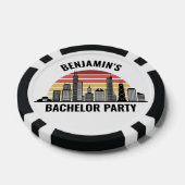 Chicago Sunset Customized Bachelor Party ポーカーチップ (シングル)