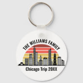 Chicago Sunset Customized Family Trip キーホルダー (正面)