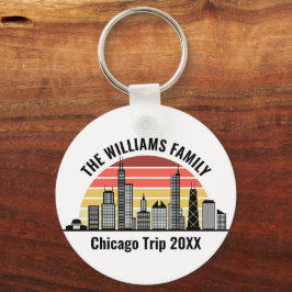 Chicago Sunset Customized Family Trip キーホルダー