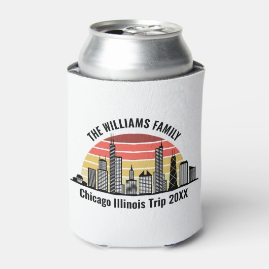 Chicago Sunset Customized Family Trip 缶クーラー (缶正面)
