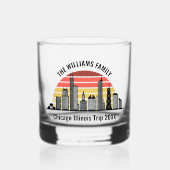 Chicago Sunset Customized Trip Souvenir ウイスキーグラス (正面)