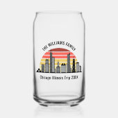 Chicago Sunset Customized Trip Souvenir ガラス缶 (正面)