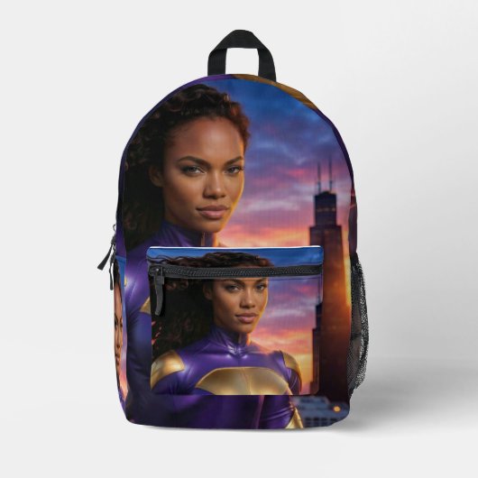 CHICAGO - SUPERHERO プリントバックパック (正面)