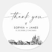 Chicago Thank You Favy 3" （シート6枚） ラウンドシール (正面)