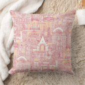 Chicago toile jam peach jelly クッション (ブランケット)