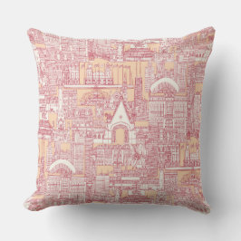 Chicago toile jam peach jelly クッション