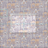 Chicago toile violet peach jelly ファブリック (タイル)