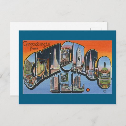 Chicago Travelポストカードからの挨拶 ポストカード (正面/裏面)