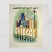 Chicago Vintage Reiseplakat ポストカード (正面)