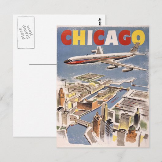Chicago Vintage Travel  ポストカード (正面/裏面)