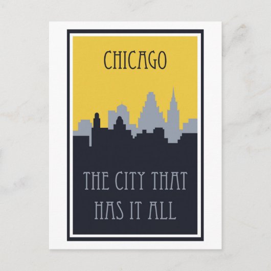 Chicago  Vintage Travel  Postcard ポストカード (正面)