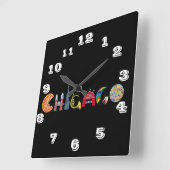 Chicago Wall Clock スクエア壁時計 (傾斜)