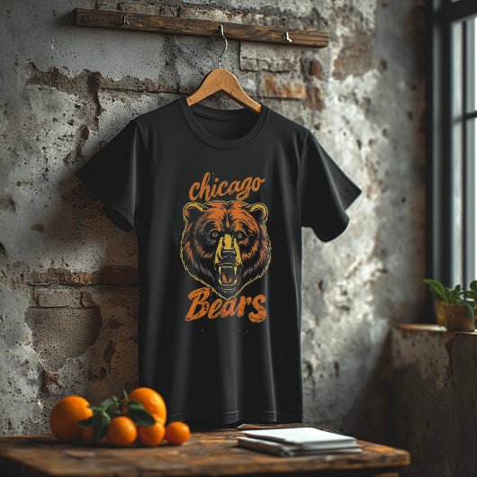 chicago Wild Bear, Vintage Grizzly Graphic Tシャツ
