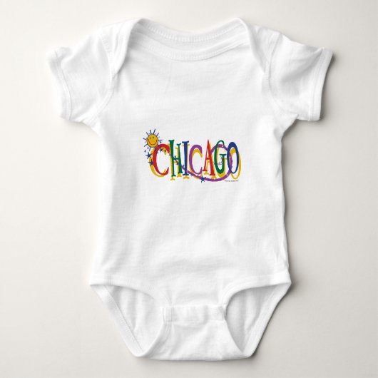 Chicago-With-SUn--KIDS ベビーボディスーツ (正面)