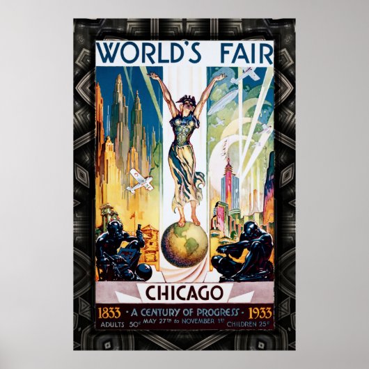 Chicago World's Fair 1933 ポスター (正面)