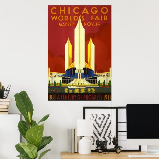Chicago world's fair. A century of progress ポスター (ホームオフィス)