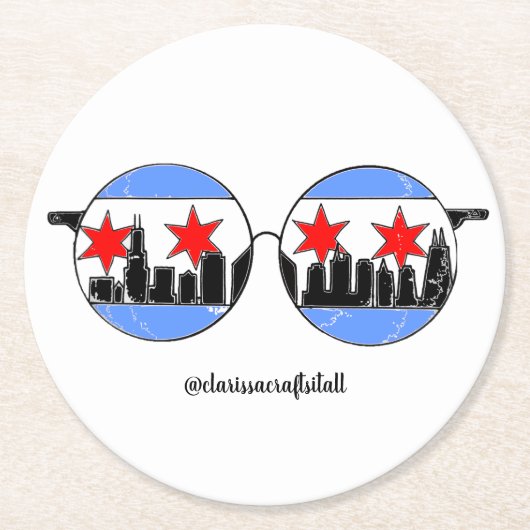 chicaGOgglesのコースター ラウンドペーパーコースター (正面)