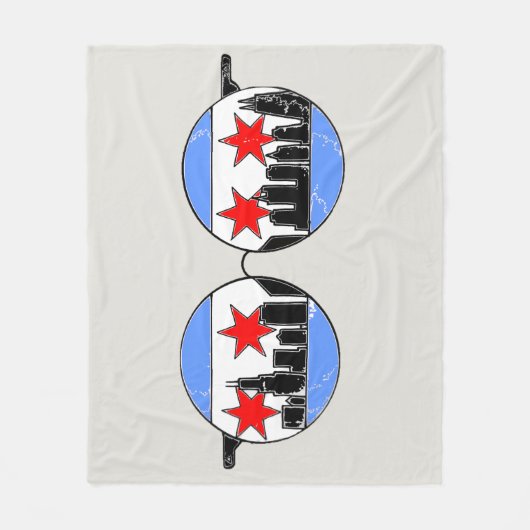 chicaGOggles毛布 フリースブランケット (正面)