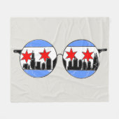 chicaGOggles毛布 フリースブランケット (正面(横))