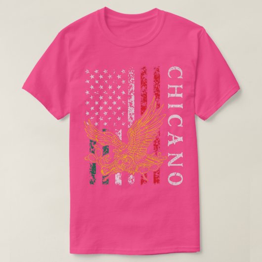 Chicano Meico US Flag Meican Pride Latino Dad 4th Tシャツ (デザイン正面)