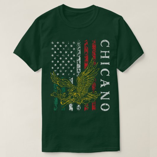 Chicano Mexico US Flag Mexican Pride Latino Dad 4t Tシャツ (デザイン正面)
