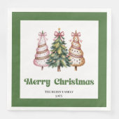 Chicest Christmas Tree Leopard Print Dinner Napkin (正面)